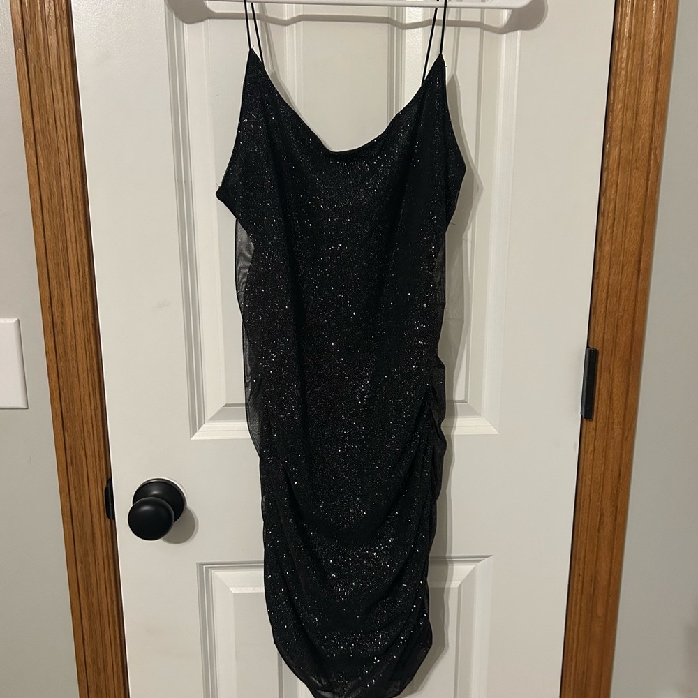 Windsor Black Sparkle Mini Dress